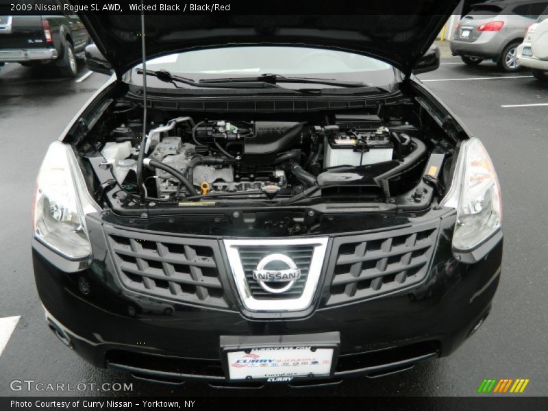Wicked Black / Black/Red 2009 Nissan Rogue SL AWD