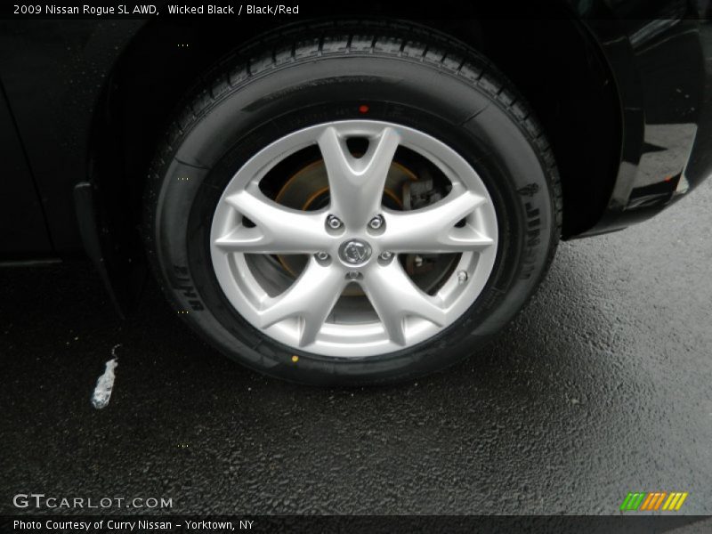 Wicked Black / Black/Red 2009 Nissan Rogue SL AWD