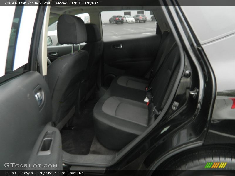 Wicked Black / Black/Red 2009 Nissan Rogue SL AWD