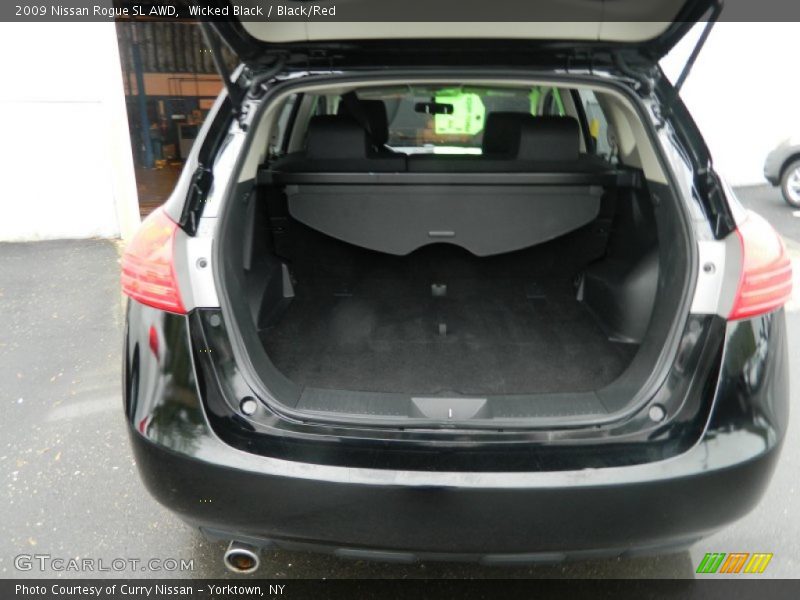 Wicked Black / Black/Red 2009 Nissan Rogue SL AWD