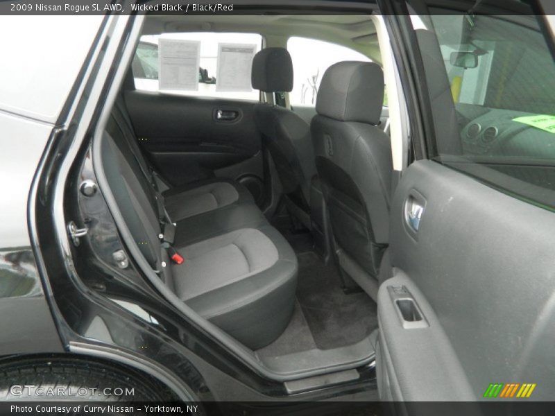 Wicked Black / Black/Red 2009 Nissan Rogue SL AWD