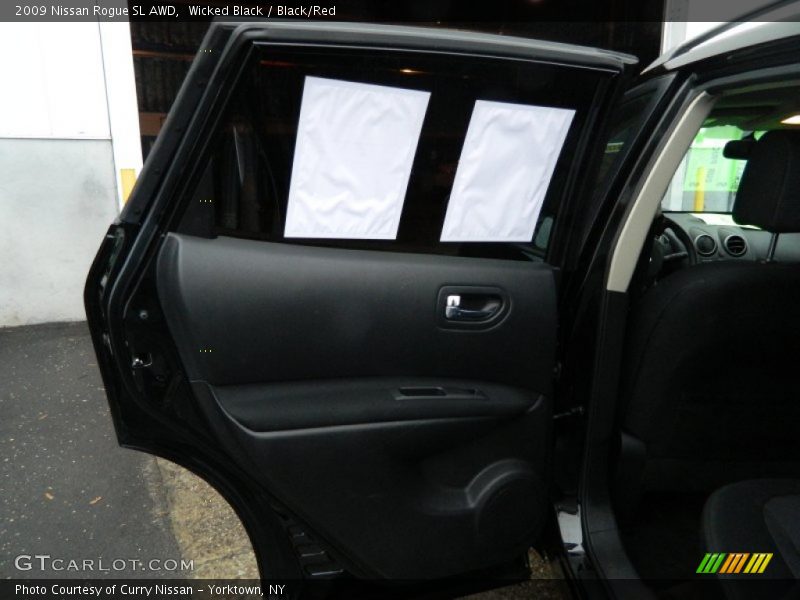 Wicked Black / Black/Red 2009 Nissan Rogue SL AWD