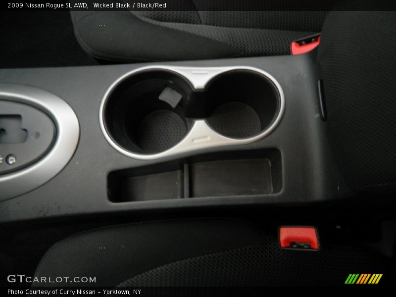 Wicked Black / Black/Red 2009 Nissan Rogue SL AWD