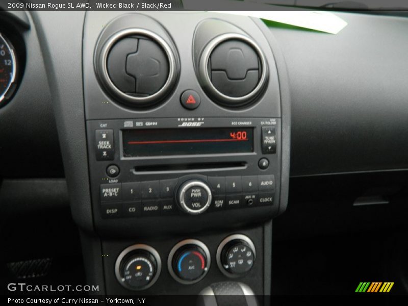 Wicked Black / Black/Red 2009 Nissan Rogue SL AWD