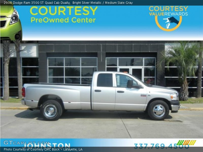 Bright Silver Metallic / Medium Slate Gray 2008 Dodge Ram 3500 ST Quad Cab Dually