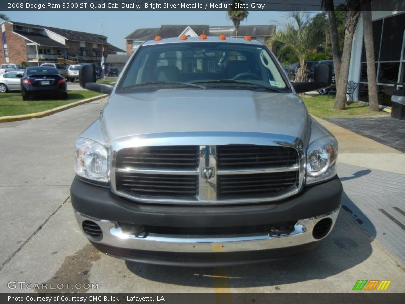 Bright Silver Metallic / Medium Slate Gray 2008 Dodge Ram 3500 ST Quad Cab Dually
