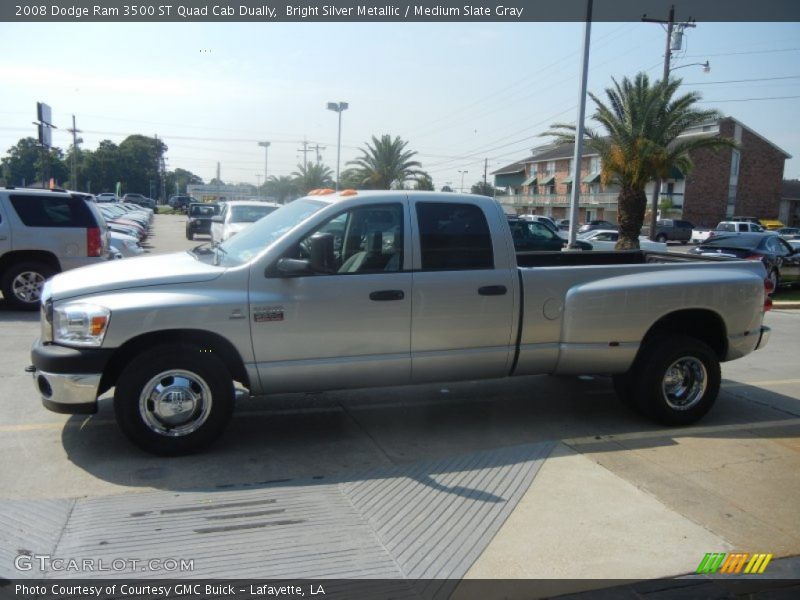 Bright Silver Metallic / Medium Slate Gray 2008 Dodge Ram 3500 ST Quad Cab Dually