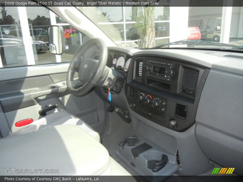 Bright Silver Metallic / Medium Slate Gray 2008 Dodge Ram 3500 ST Quad Cab Dually