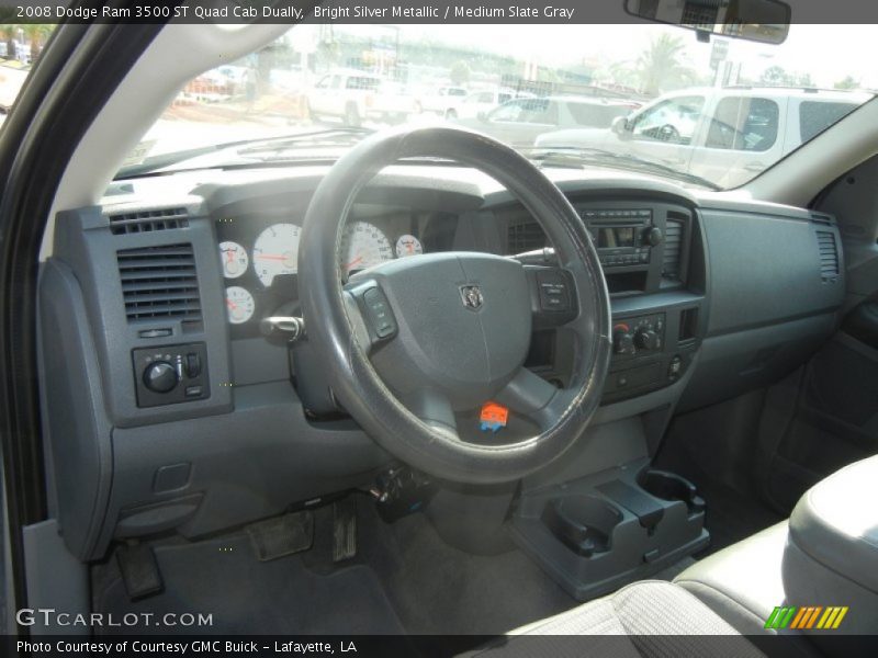 Bright Silver Metallic / Medium Slate Gray 2008 Dodge Ram 3500 ST Quad Cab Dually