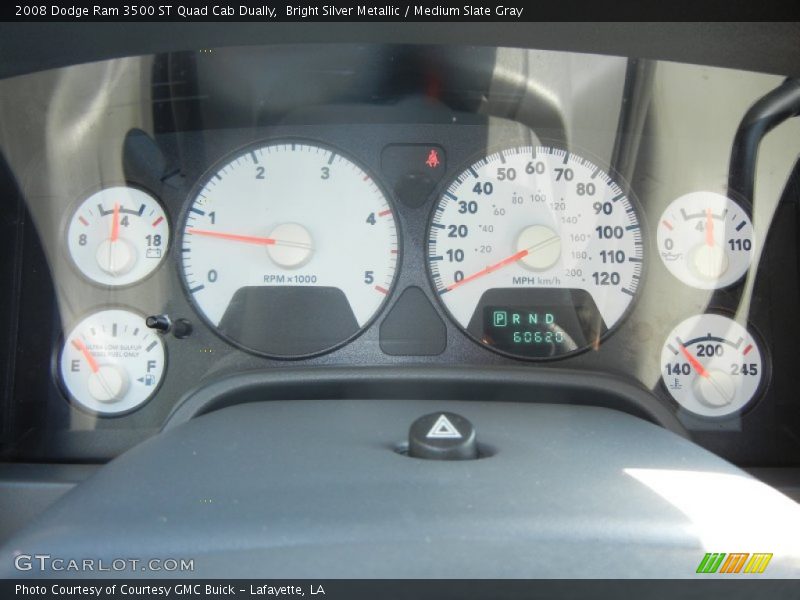 Bright Silver Metallic / Medium Slate Gray 2008 Dodge Ram 3500 ST Quad Cab Dually