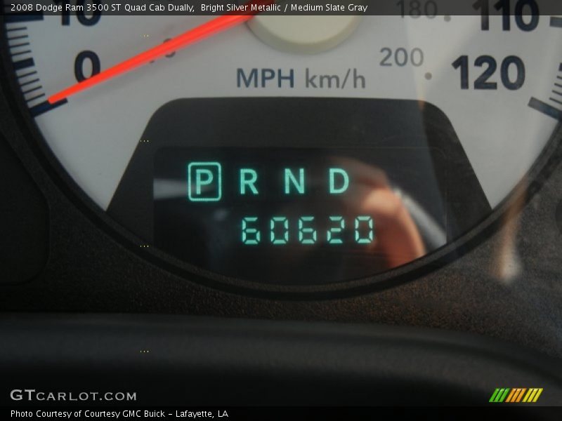 Bright Silver Metallic / Medium Slate Gray 2008 Dodge Ram 3500 ST Quad Cab Dually