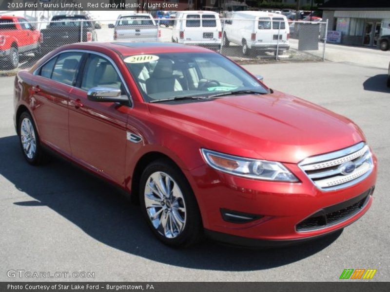 Red Candy Metallic / Light Stone 2010 Ford Taurus Limited