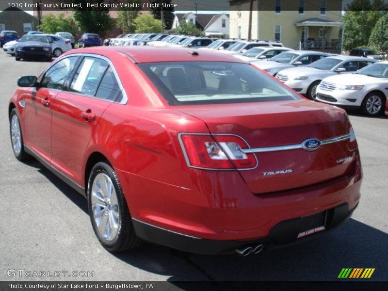 Red Candy Metallic / Light Stone 2010 Ford Taurus Limited