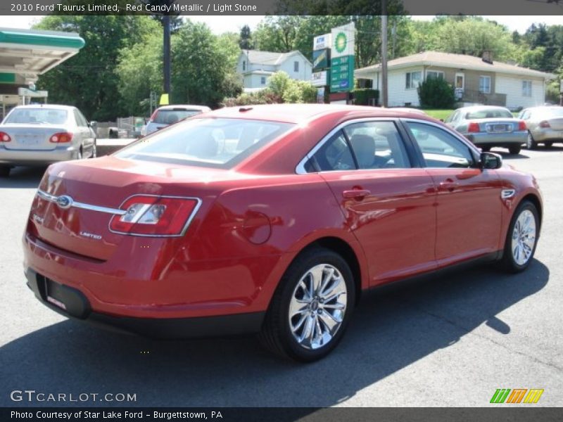 Red Candy Metallic / Light Stone 2010 Ford Taurus Limited