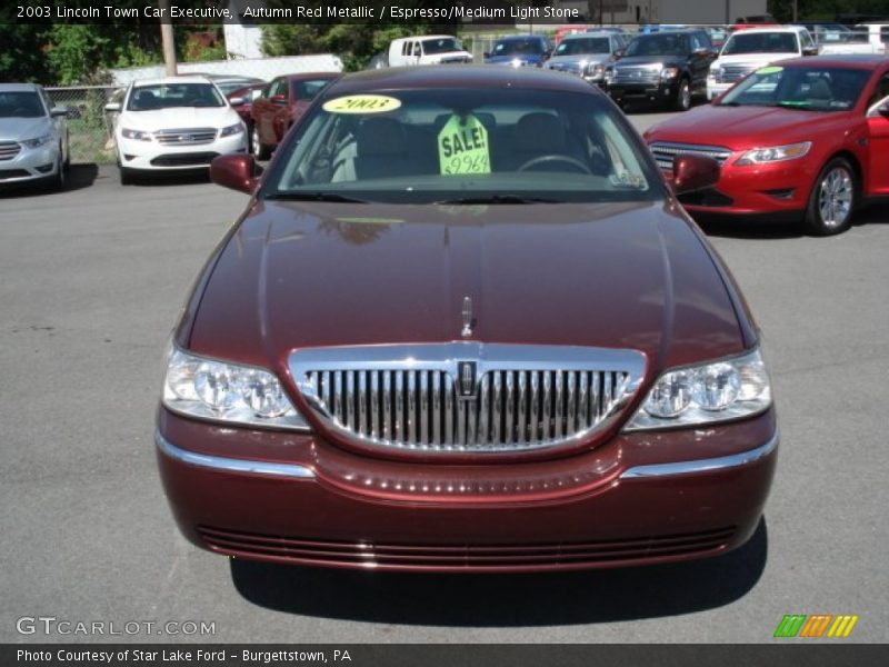 Autumn Red Metallic / Espresso/Medium Light Stone 2003 Lincoln Town Car Executive