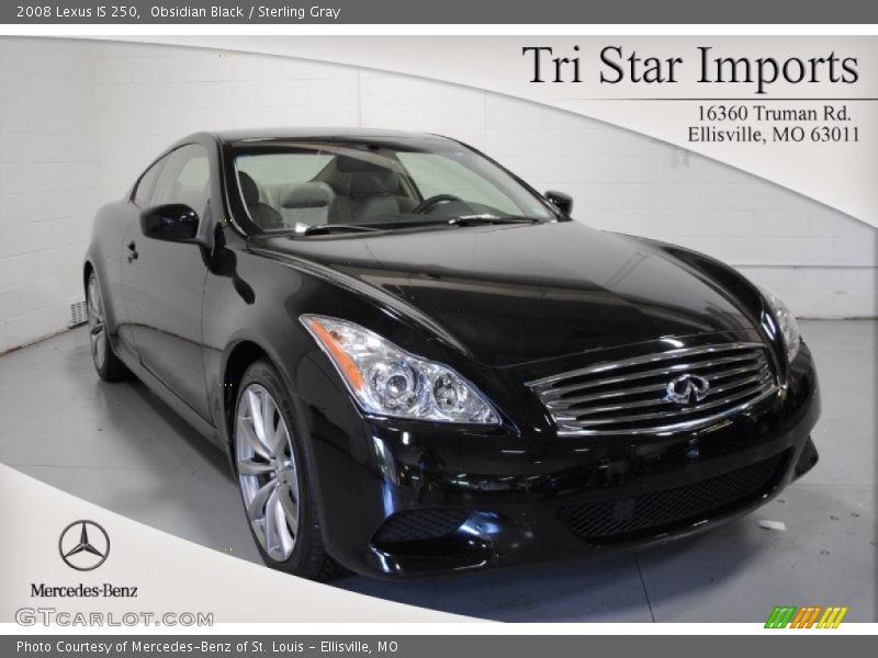 Obsidian Black / Sterling Gray 2008 Lexus IS 250