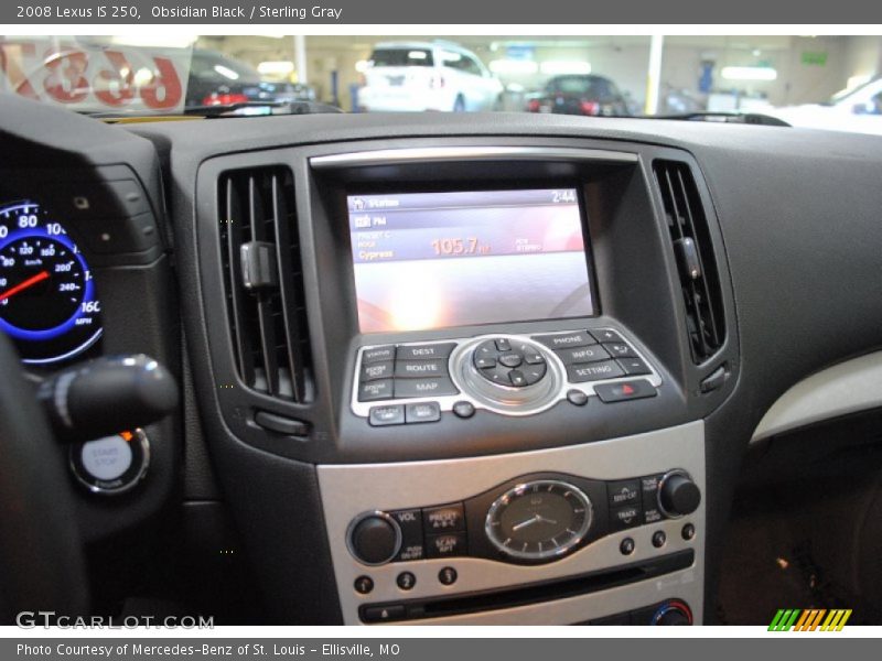 Obsidian Black / Sterling Gray 2008 Lexus IS 250