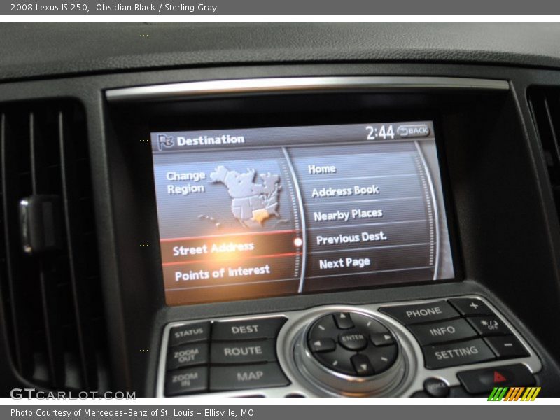 Obsidian Black / Sterling Gray 2008 Lexus IS 250