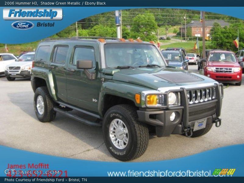 Shadow Green Metallic / Ebony Black 2006 Hummer H3