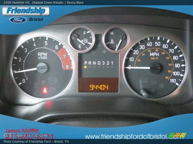 Shadow Green Metallic / Ebony Black 2006 Hummer H3