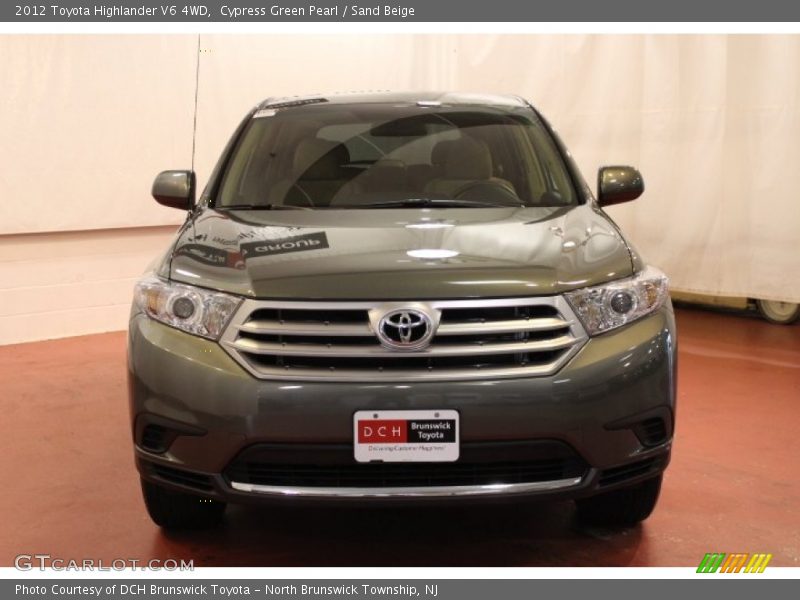 Cypress Green Pearl / Sand Beige 2012 Toyota Highlander V6 4WD