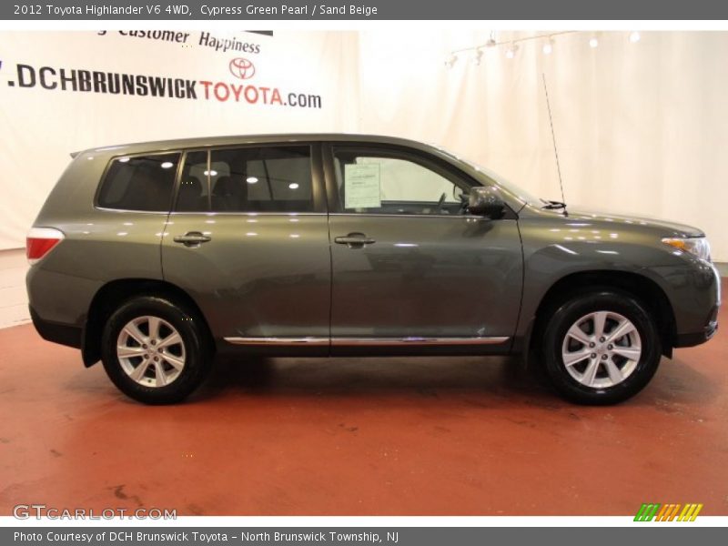 Cypress Green Pearl / Sand Beige 2012 Toyota Highlander V6 4WD