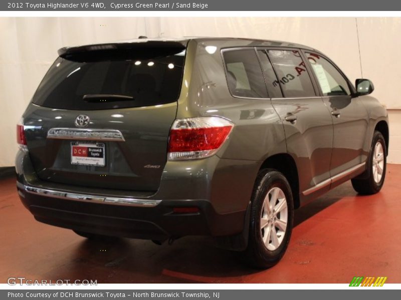 Cypress Green Pearl / Sand Beige 2012 Toyota Highlander V6 4WD