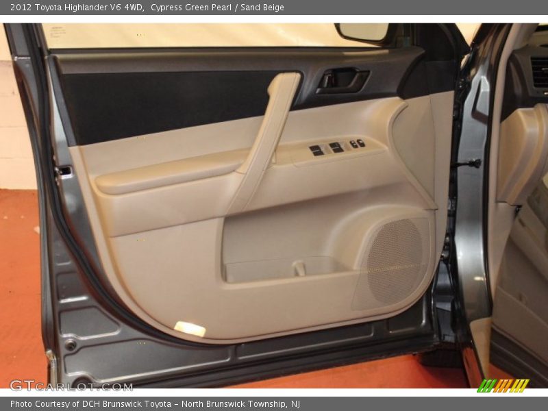 Cypress Green Pearl / Sand Beige 2012 Toyota Highlander V6 4WD