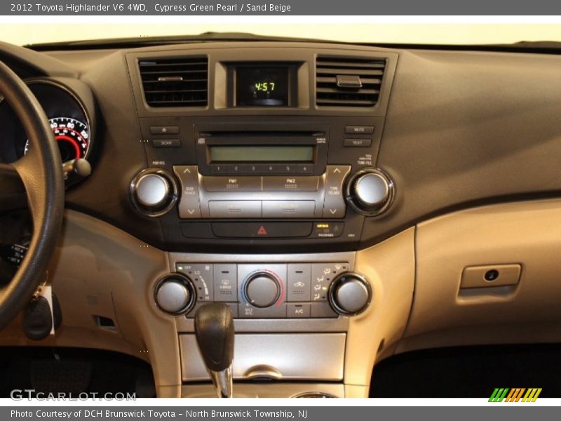 Cypress Green Pearl / Sand Beige 2012 Toyota Highlander V6 4WD