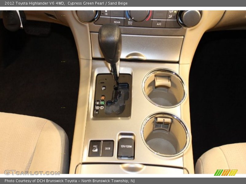 Cypress Green Pearl / Sand Beige 2012 Toyota Highlander V6 4WD