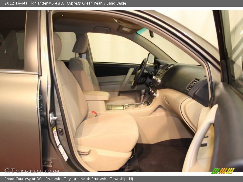 Cypress Green Pearl / Sand Beige 2012 Toyota Highlander V6 4WD
