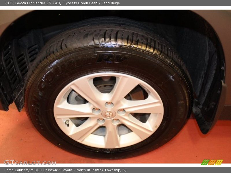 Cypress Green Pearl / Sand Beige 2012 Toyota Highlander V6 4WD