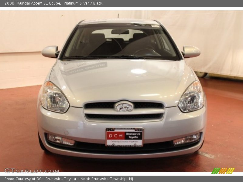 Platinum Silver / Black 2008 Hyundai Accent SE Coupe