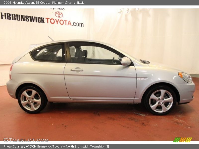 Platinum Silver / Black 2008 Hyundai Accent SE Coupe