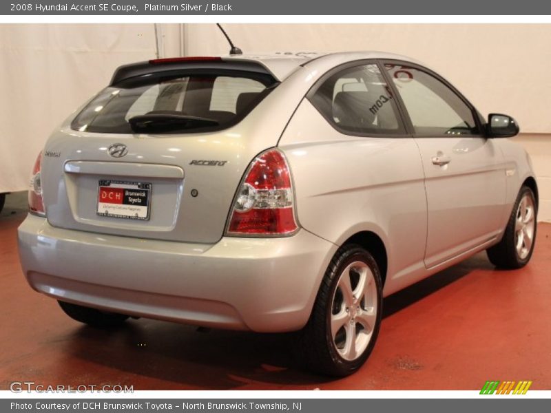 Platinum Silver / Black 2008 Hyundai Accent SE Coupe