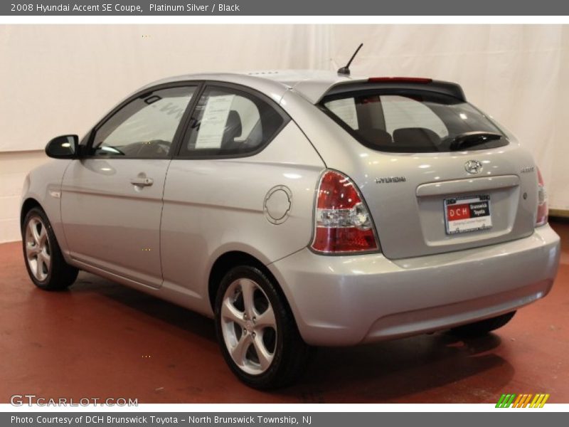 Platinum Silver / Black 2008 Hyundai Accent SE Coupe