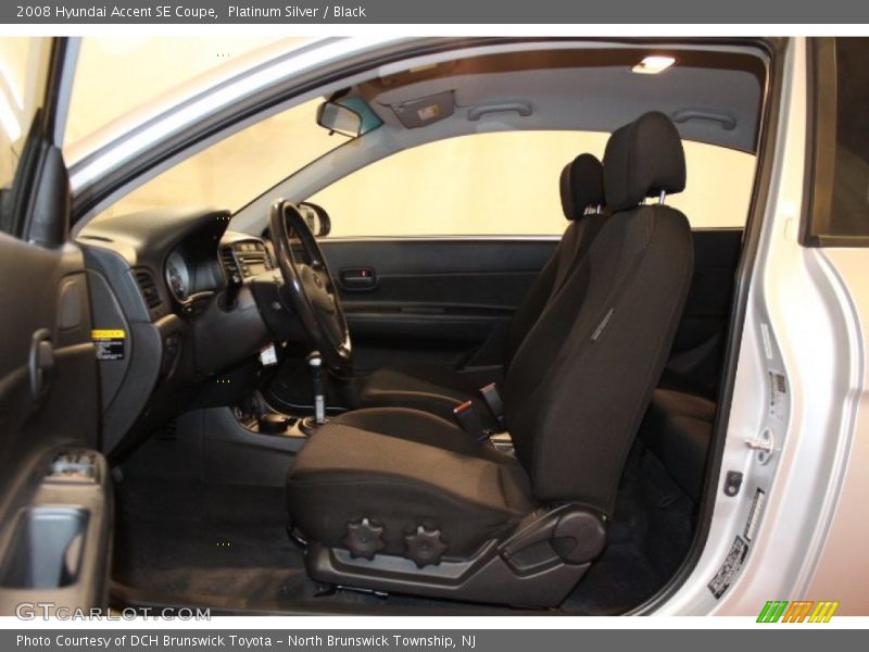 Platinum Silver / Black 2008 Hyundai Accent SE Coupe