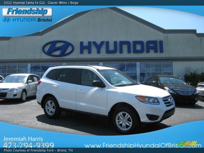 Glacier White / Beige 2012 Hyundai Santa Fe GLS