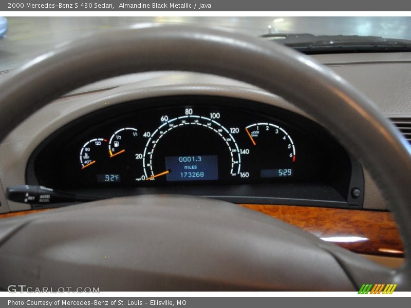 Almandine Black Metallic / Java 2000 Mercedes-Benz S 430 Sedan