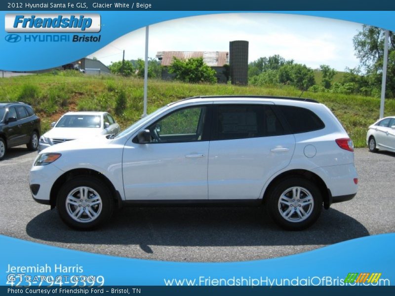 Glacier White / Beige 2012 Hyundai Santa Fe GLS