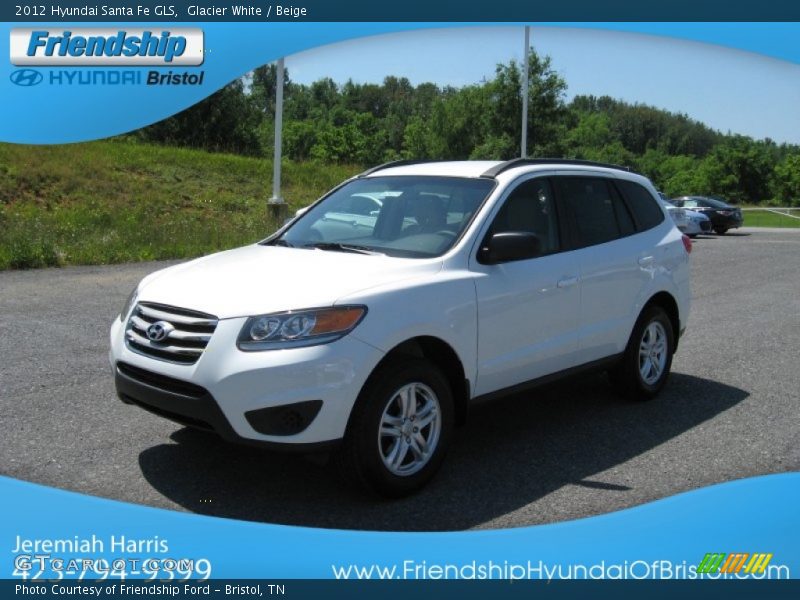 Glacier White / Beige 2012 Hyundai Santa Fe GLS