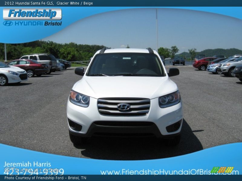 Glacier White / Beige 2012 Hyundai Santa Fe GLS