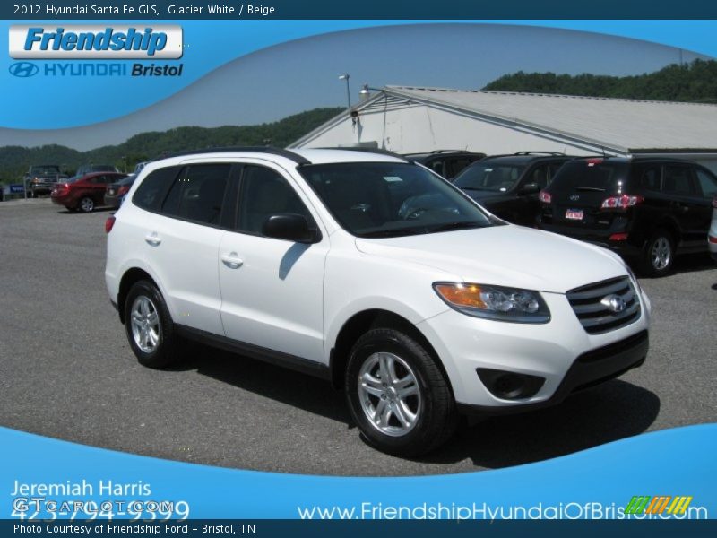 Glacier White / Beige 2012 Hyundai Santa Fe GLS