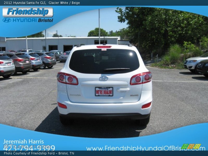 Glacier White / Beige 2012 Hyundai Santa Fe GLS