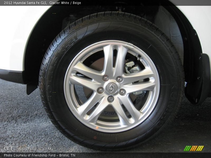 Glacier White / Beige 2012 Hyundai Santa Fe GLS