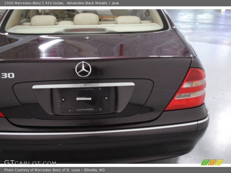 Almandine Black Metallic / Java 2000 Mercedes-Benz S 430 Sedan
