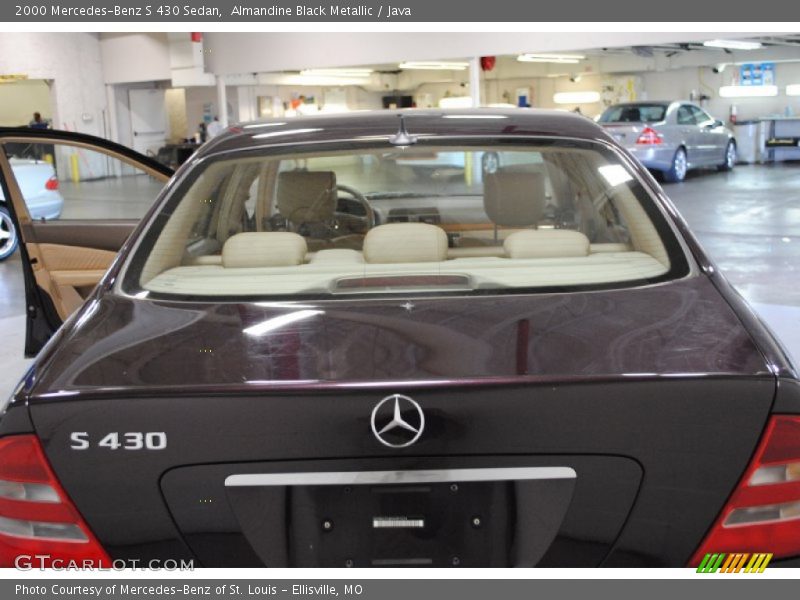 Almandine Black Metallic / Java 2000 Mercedes-Benz S 430 Sedan