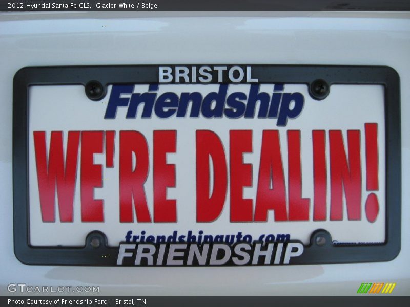 Glacier White / Beige 2012 Hyundai Santa Fe GLS