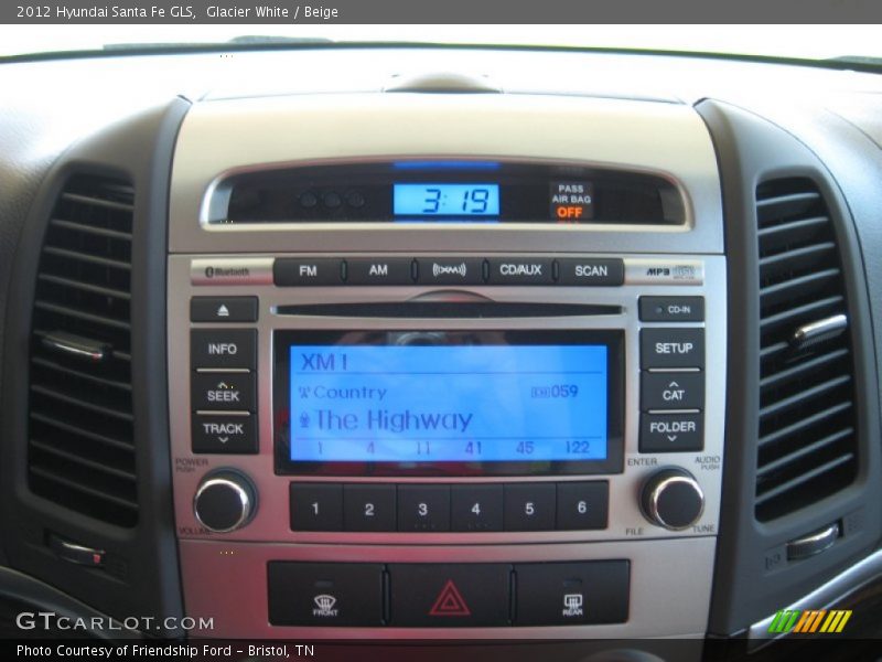 Glacier White / Beige 2012 Hyundai Santa Fe GLS