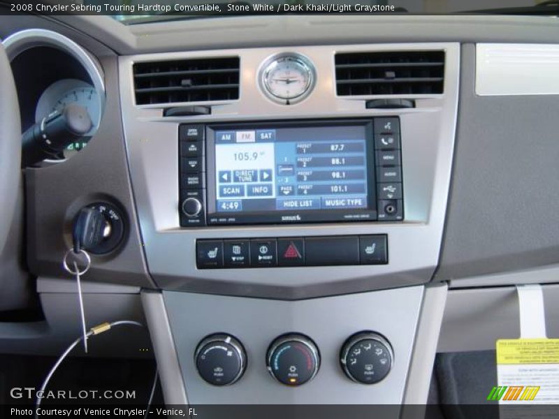 Stone White / Dark Khaki/Light Graystone 2008 Chrysler Sebring Touring Hardtop Convertible